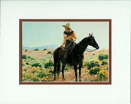 The Skies Are Not Cloudy All Day by Terri Kelly Moyers Cowgirl Western fits 8x10 - £23.45 GBP