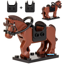 Castle Fantasy Era Brown Horse Custom Printed Lego Compatible Minifigure Bricks - £2.34 GBP