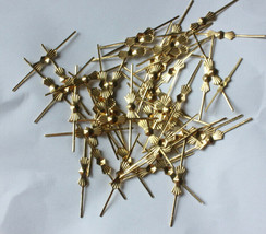 300PCS 45MM GOLDEN BOWTIE CRYSTALS BEAD CONNECTOR BRASS PIN CHANDELIER P... - £7.20 GBP