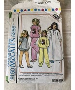 vtg Raggedy Ann McCalls girls Large nightgown pjs pajamas 70s 5255 uncut - £17.98 GBP