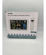 Hodik Weather Station White HD Color Display Atomic Clock Outdoor Thermo... - $652.89 MXN