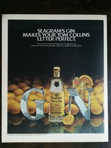 Vintage 1981 Seagram&#39;s Extra Dry Gin Full Page Original Color Ad -721b - £5.30 GBP