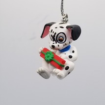 Vintage Christmas Ornament Mini Miniature Disney 101 Dalmatian Puppy Present Dog - $8.94