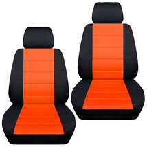 Front set car seat covers fits 2016-2019 Subaru Crosstrek   black and orange - £57.67 GBP