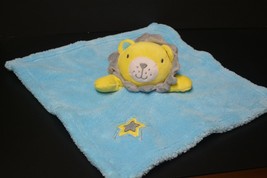 Baby Gear Blue Yellow Plush Lion Security Blanket Lovey Toy Fleece Star Soother - £15.13 GBP