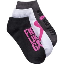 allbrand365 designer Womens Pack Of 3 No Show Socks,White/Black/Gray,One... - £13.95 GBP