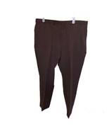 Towncraft Wrinkle Free Stain Release Pants size 46 Cotton Blend Brown Men&#39;s - $26.51 CAD