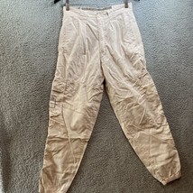 Bugle Boy Vtg 80s Ocean League Protective Cargo Pants Size 28x29 Beige - £21.23 GBP