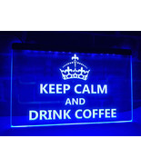 Keep Calm and Drink Coffee Illuminated LED Neon Light Sign Decor Crafts - £20.77 GBP+