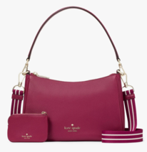 New Kate Spade Rosie Shoulder Bag Pebbled Leather Dark Raspberry with Du... - $142.41