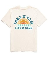 Life Is Good Large Men&#39;s Take It Easy Rainbow Waves Short Sleeve Tee - $294.54 MXN
