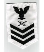 USN RATING BADGE FEMALE LI1 LIETHOGRAPHER - WHITE/BLACK - $1.98