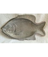 Cast Metal Aluminum Fish Platter Plate 13&quot; x 7.5&quot; - £19.28 GBP