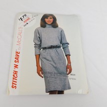 McCalls Stitch n Save 9290 Women Dress Size 12 14 16 Sewing Pattern Vintage 1984 - £6.27 GBP