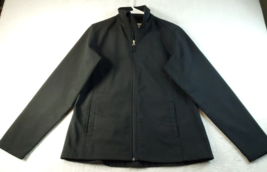 Magellan Jacket Mens Medium Black 100% Polyester Long Sleeve Pockets Full Zipper - £16.63 GBP