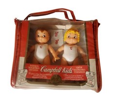 CAMPBELL’S KIDS Set With Two 5” Vinyl Dolls Carrying Case Fibre Craft, 1995 - £19.11 GBP