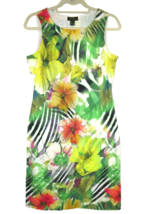 Cartise Women&#39;s Floral Hawaiian Cotton Blend Sleeveless Sheath Dress Size 6 - $75.00