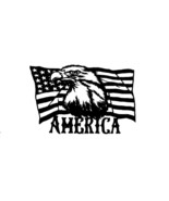 America USA Flag Eagle White &amp; Black Vinyl Decal Bumper Sticker (3) - $2.88