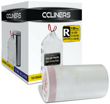 CCLINERS Code R / 2.6 Gallon Trash Bags Bathroom Garbage Bags 1.2Mil,120 Count - £15.13 GBP