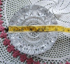 Early American Pressed Glass Cut Glass Crystal HEAVY Ashtray Incense Holder - $36.66