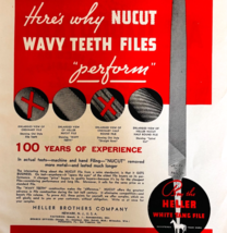 1936 Heller Brothers Co Advertisement Industrial Nucut Wavy Teeth Files ... - $29.99