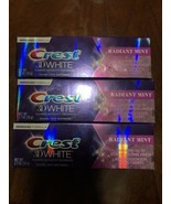 3 Crest 3D White Toothpaste Radiant Mint 2.7 Oz  Expiration  01/2026 - $10.56 CAD