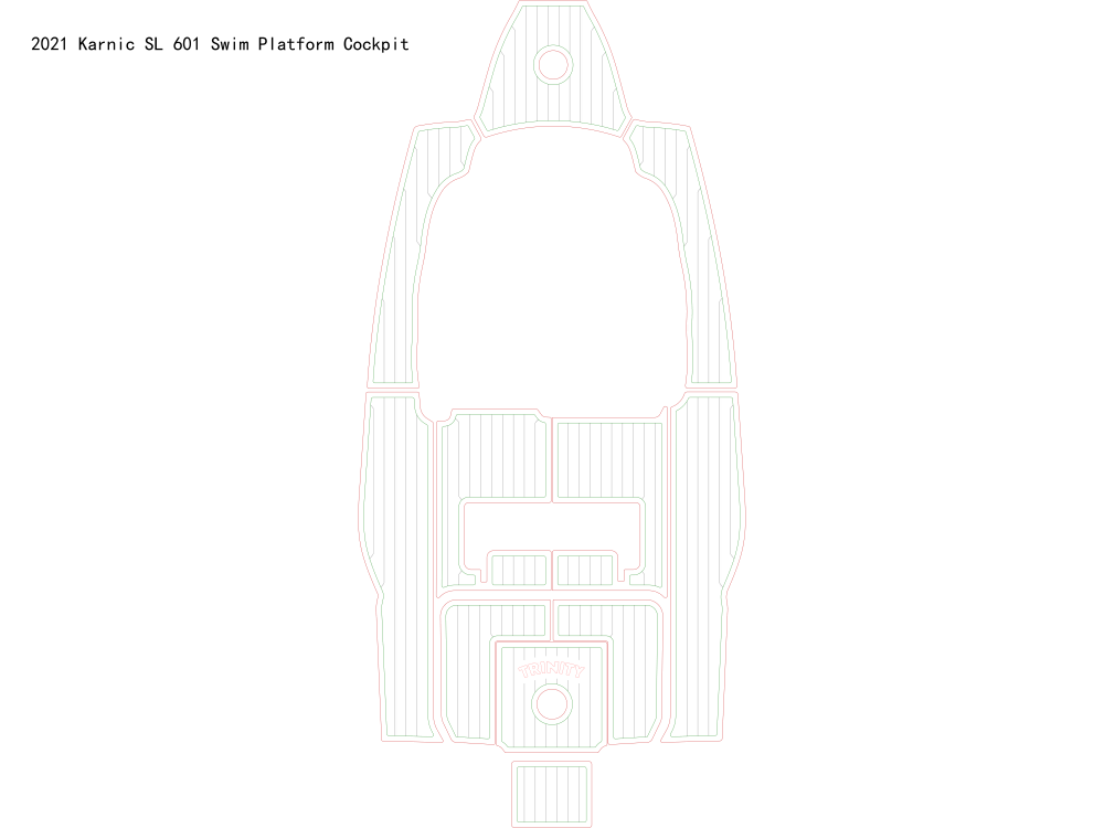 Primary image for 2021 Karnic SL 601 Swim Platform Step Cockpit Mat Boat EVA Foam Teak Floor Pad