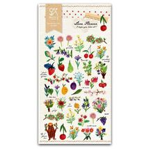 CUTE LOVE FLOWER STICKERS Garden Floral Paper Sticker Sheet Kids Craft S... - $2.49