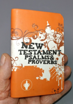 New Testament Psalms Proverbs GIDEON BIBLE Orange Pocket Mini Prayer Book - £7.51 GBP