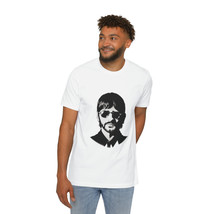 Beatles Ringo Starr Jersey T-Shirt Unisex Short Sleeve Black and White USA Made - $27.81+