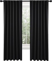 Deconovo Blackout Curtains 84 Inches Long, Black Blackout Curtains For B... - $35.99