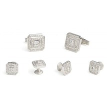 Hoopla-la Sterling Silver Cufflinks and Stud Set - £81.37 GBP