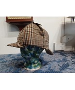 Vtg Christy&#39;s London Sherlock Holmes Deerstalker Tweed  Hat 7 3/8&quot; - $49.49