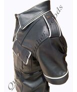 PREMIUM LEATHER LEDER POLICE MILITARY STYLE UNIFORM SHIRT COLORED PIPING... - $118.84