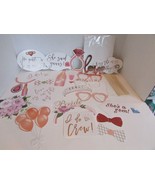 Photo Booth Props Wall Decor &amp;Stick holders New Wedding Shower Engagemen... - $10.85 CAD