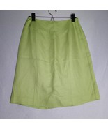 Parisian Signature Lime Linen Blend Women&#39;s Knee Length Skirt Size  4P - $18.81