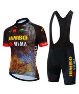 2023 Team JUMBO VISMA Cycling Jersey Set 19D Bike Shorts Set MTB Ropa Ci... - £60.06 GBP