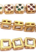 Designer 50 pcs kundans meenakari Chain for Jewelry Making (Drop) A - £15.40 GBP