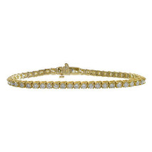 6.15 Carat Round Cut Diamond Tennis Bracelet 14K Yellow Gold - $3,167.01