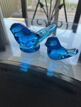 Leo Ward Glass Blue Bird of Happiness Signed Figurine 1993  1998 Art Glass VTG - £22.97 GBP