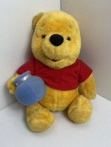 Mattel Vintage 1994 Winnie the Pooh Plush Stuffed Animal With Honey Pot 13&quot; - £8.11 GBP