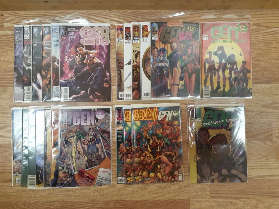 Primary image for Gen 13 Mixed Lot 24 Comic Books Image Comics Wildstorm Marvel Generation X