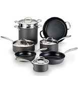 Lagostina Nera Hard Anodized Nonstick 12-Pc Cookware Set-Hammered Stainl... - $154.35 CAD