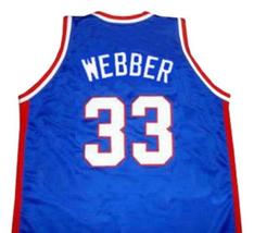 Chris Webber McDonald's All American Basketball Jersey Sewn Blue Any Size image 5