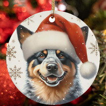 Merry Xmas Australian Cattle Dog Dog Santa Winter Christmas Ornament Gif... - $15.79