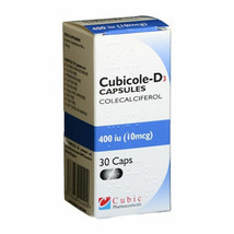 Cubicole Vitamin D3 400IU Capsules x 30 Colecalciferol Supplement - $10.94