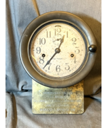 UNUSUAL WWII ERA Seth Thomas ship&#39;s clock &amp; presentation plaque running ... - €305,08 EUR