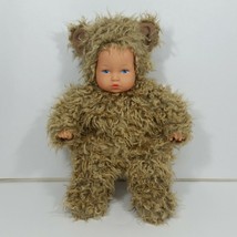Anne Geddes Teddy Bear Baby Doll 15 inch Plush 1991 Blue Eyes - £15.03 GBP