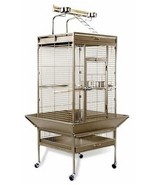 Medium Wrought Iron Select Bird Cage Chalk White - $8,595.05 MXN