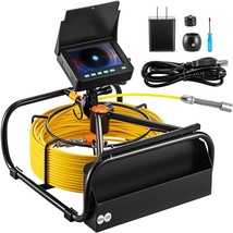 VEVOR Sewer Camera, 65.6FT 4.3&quot; Screen, Pipeline Inspection Camera w/DVR... - $330.01